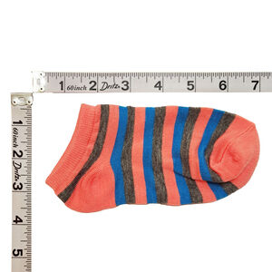 5 Pairs Tutuanna Socks - Pink, Blue & Gray Stripe